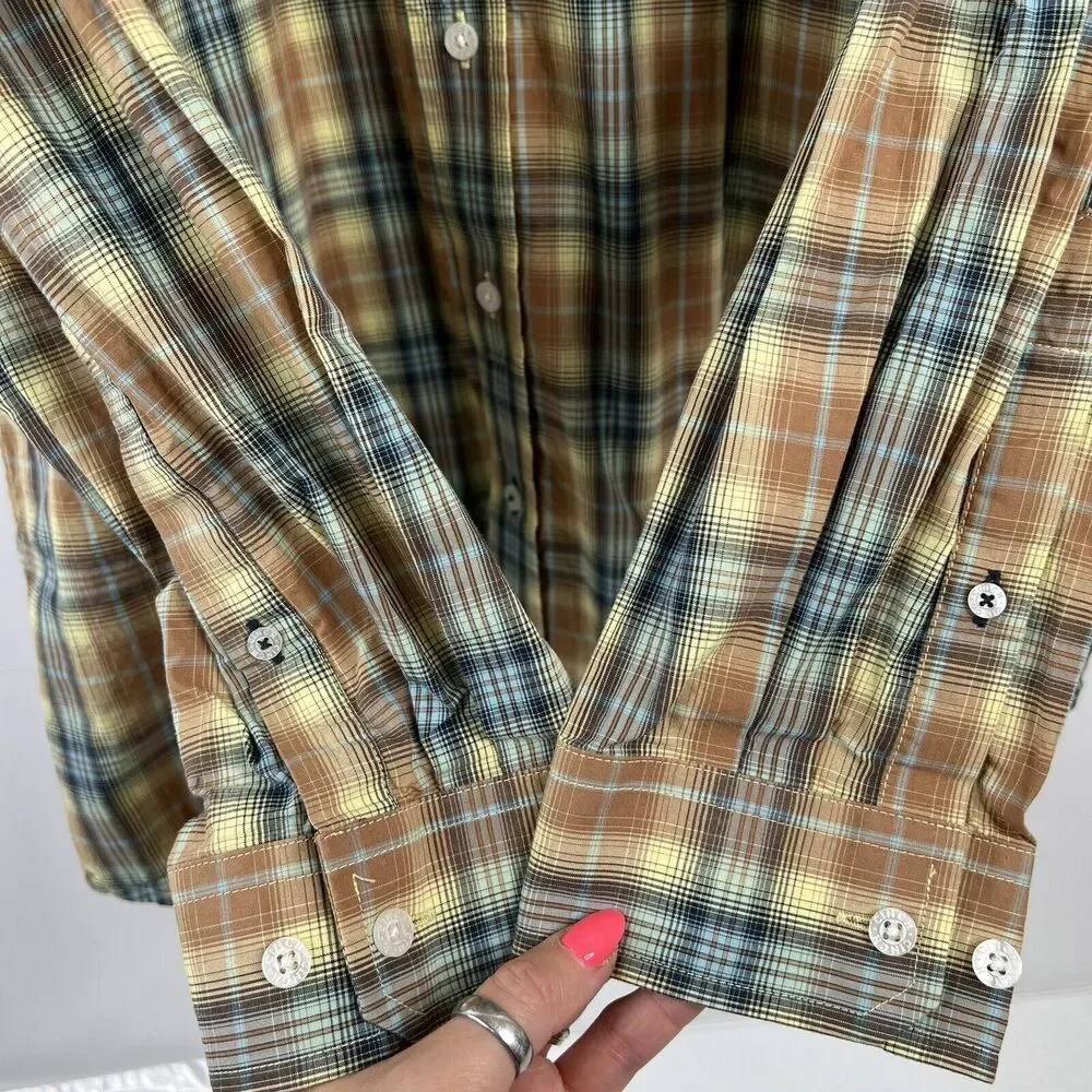Cinch Men’s Size L Shirt Classic Plaid Long Sleeve‎ Button Down Western Cowboy